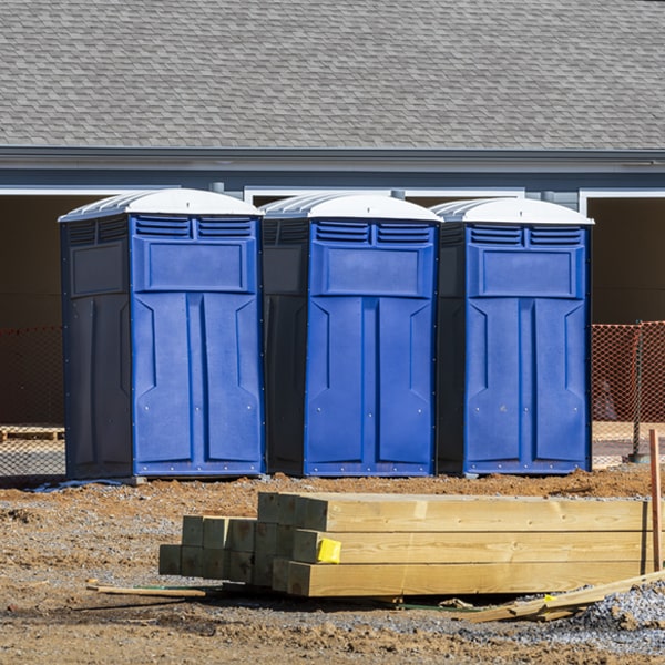 how often are the portable toilets cleaned and serviced during a rental period in Lyons South Dakota